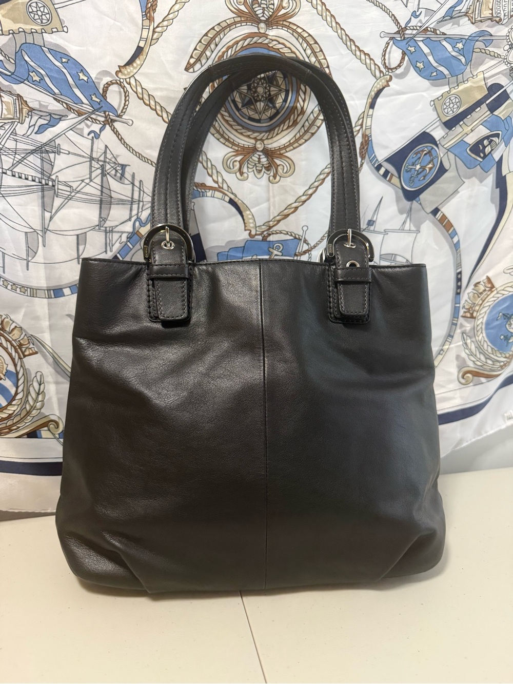Black Leather Coach SoHo Shoulder Bag - Elegant Everyday Handbag NWT